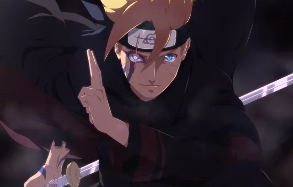 Look, anime, art, guy, Naruto, print, Boruto