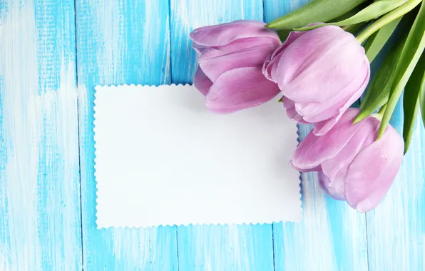 Flowers, bouquet, tulips, wood, flowers, tulips, postcard, spring