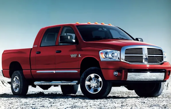 Picture the sky, red, Dodge, Dodge, pickup, the front, Ram, REM