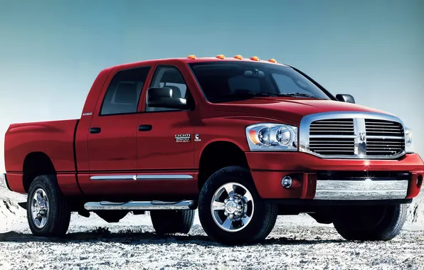 The sky, red, Dodge, Dodge, pickup, the front, Ram, REM