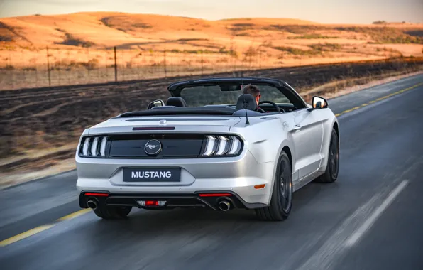 Car, Mustang, Ford, road, Ford Mustang EcoBoost Convertible