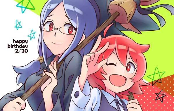 Girls, girlfriend, Academy for witches, Little Witch Academia