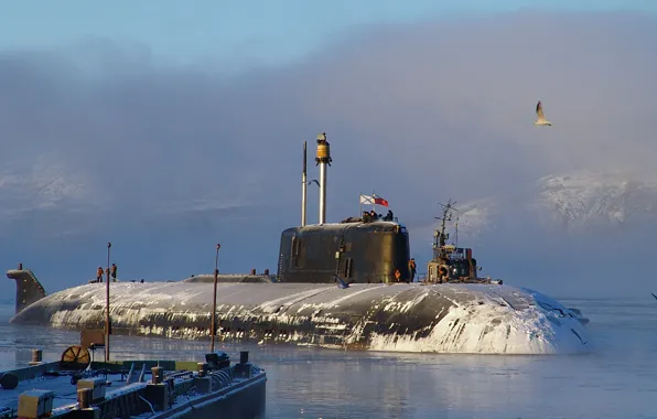 Submarine, Navy, mooring, the project 949A