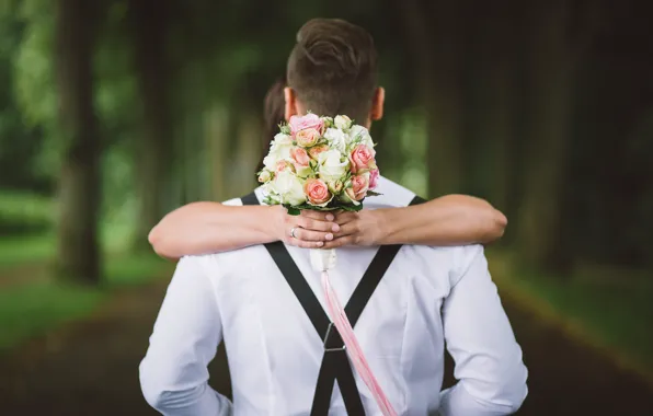 Bouquet, hands, wedding, wedding