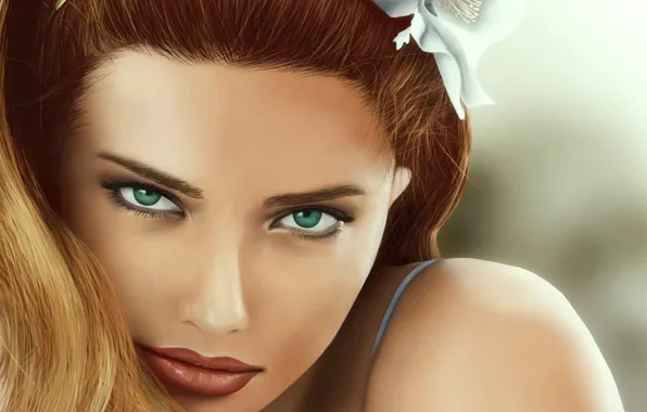 Picture look, face, rendering, Adriana Lima, Adriana Lima, Victoria's Secret, supermodel