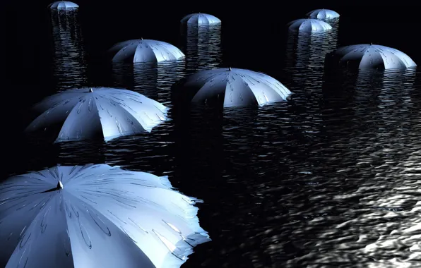 Water, Umbrellas