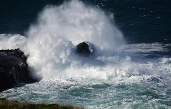 Picture sea, wave, foam, squirt, rocks, shore