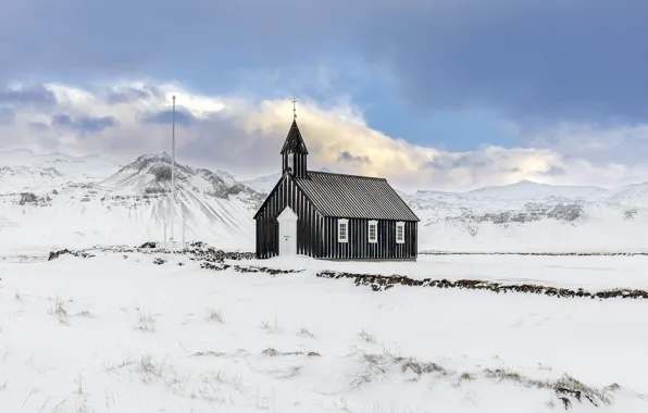 Picture Snæfellsnes Peninsula, Western Iceland, Budir Church