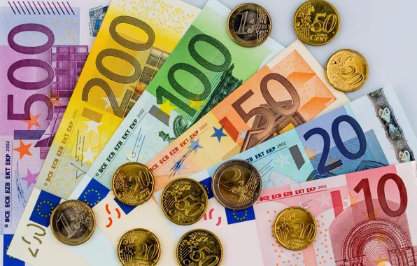 Money, Euro, coins