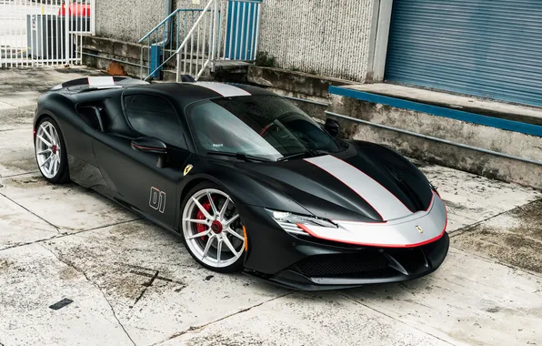 Ferrari, Sportcar, SF90, Ferrari SF90, Black