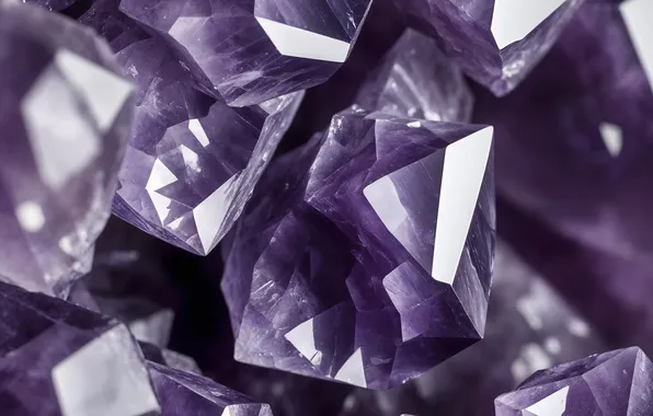 Stones, Shine, texture, faces, crystals, lilac, gems, minerals