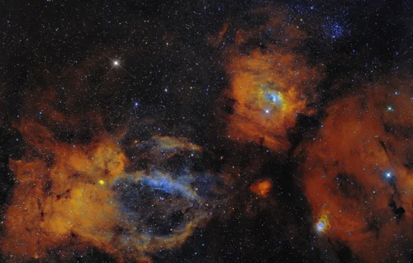 Picture space, nebula, M52, SH2-157