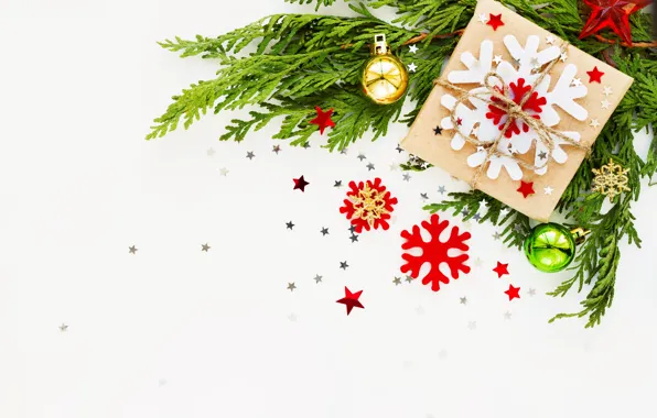 Gift, new year, Christmas, decor
