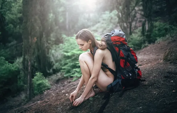 Girl, Nature, Beauty, Best, Nude, Forest, Turistic