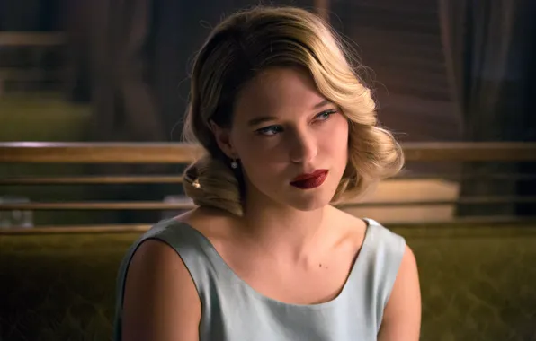 Picture frame, makeup, hairstyle, blonde, Spectre, Lea Seydoux, Lea Seydoux, 007: RANGE