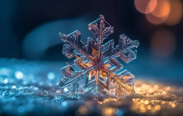 Winter, crystal, macro, snow, Shine, Christmas, New year, crystals
