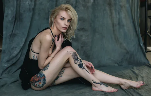Chest, tattoo, nipple, legs, Christina May