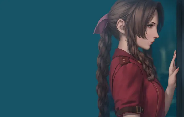 Tenderness, Final Fantasy, Final Fantasy VII, game art, Aerith Gainsborough