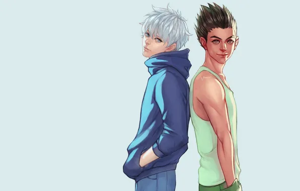 Gon and Killua, hunter x hunter, HD phone wallpaper