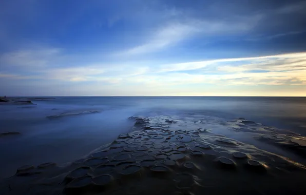 Picture sea, the sky, landscape, night, rocks