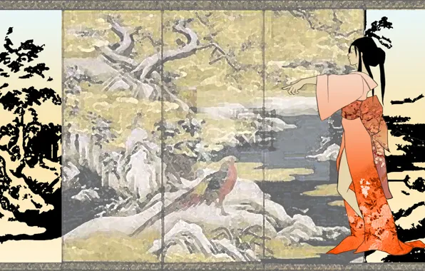 Wallpaper girl, kimono, japanesedate images for desktop, section