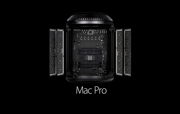 Picture black, apple, mac, Mac Pro