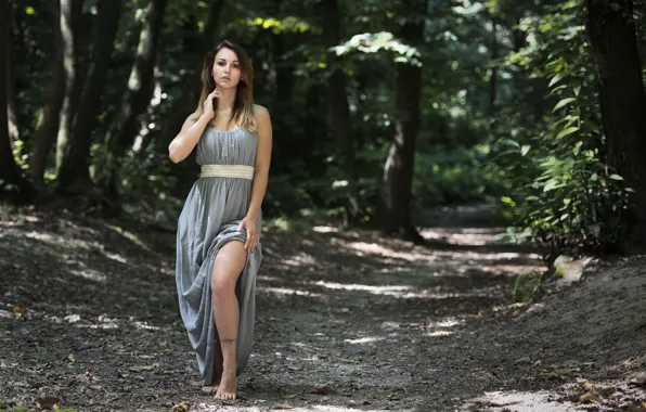 Picture look, nature, face, model, dress, Saula