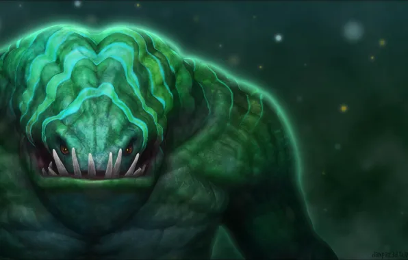 Picture teeth, art, Dota 2, Leviathan, Tidehunter, danpaz3d