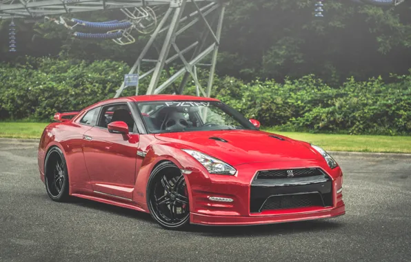 Picture Red, GT-R, Black, NISSAN, Wheels