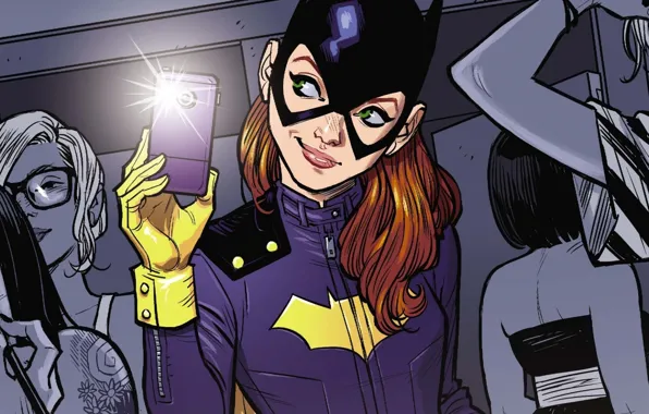 Comic, DC Comics, selfie, Batgirl, Barbara Gordon, Barbara Gordon, Batgirl
