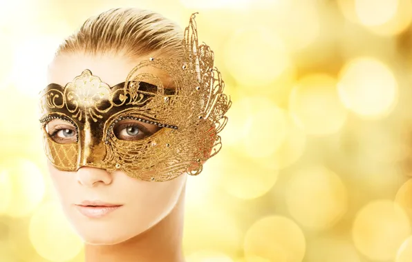 Girl, portrait, mask