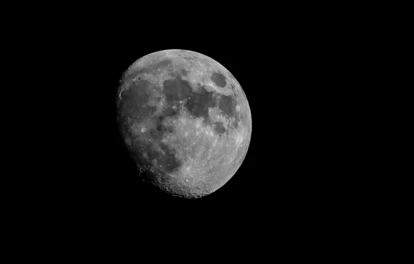The moon, star, Earth satellite, night scene