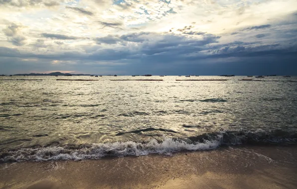 Sand, sea, wave, beach, summer, sunset, summer, beach