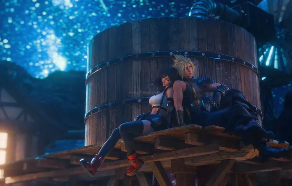 Cloud, tifa lockhart, final fantasy 7