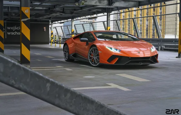 Auto, Lamborghini, Machine, Orange, Rendering, Sports car, Vehicles, Huracan