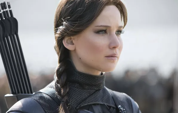 Picture fiction, frame, hairstyle, costume, arrows, pigtail, Jennifer Lawrence, Jennifer Lawrence
