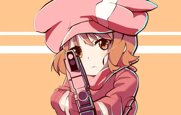 Weapons, girl, sight, Sword Art Online, Sword Art Online Alternative: Gun Gale Online