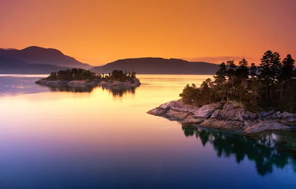 Lake, island, Canada
