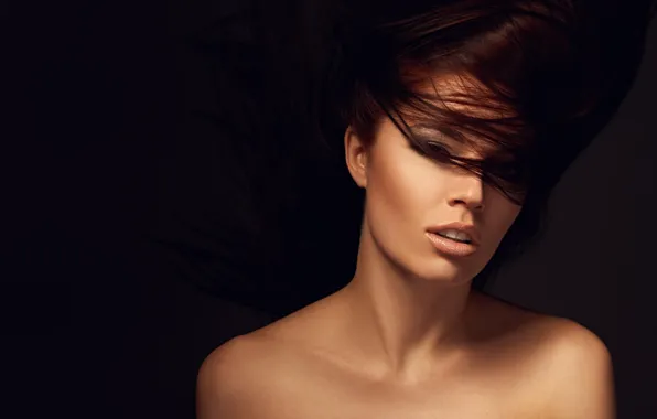 Girl, sexy, the wind, portrait, hairstyle, lips, photographer, face