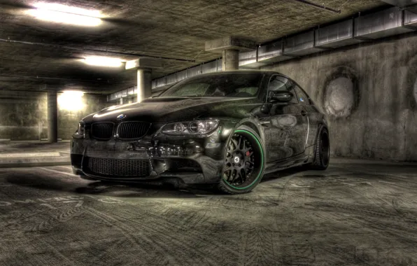 Picture black, bmw, BMW, Parking, drives, black, e92