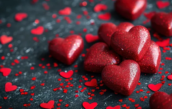 Love, background, romance, heart, hearts, red, love, happy