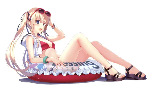 Picture summer, girl, circles, saenai heroine from sodatekata