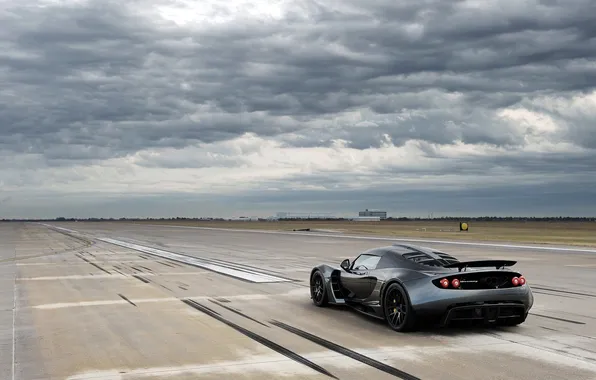 Picture The sky, Auto, Clouds, Hennessey, Venom, Runway