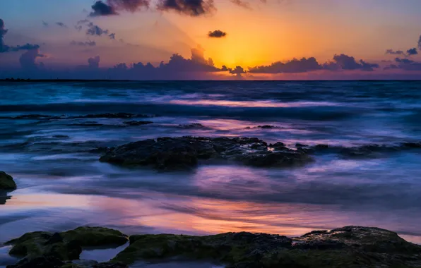 Sunset, Mexico, Akumal Beach