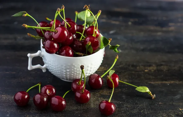 Picture bowl, cherry, fruit, Anna Bogush