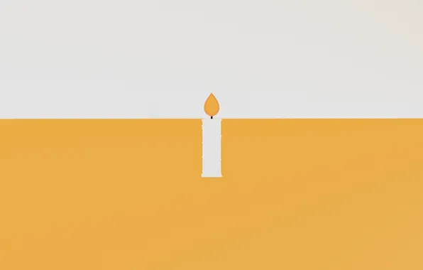 Picture flame, candle, vector