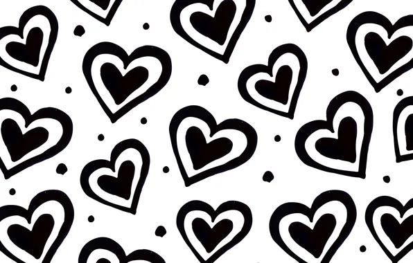 Texture, hearts, white background, Background, Heart