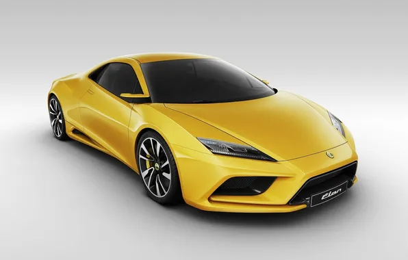 Picture auto, yellow, Lotus