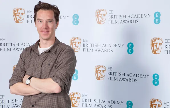 Smile, background, Benedict Cumberbatch, Benedict Cumberbatch, plaid shirt, British actor