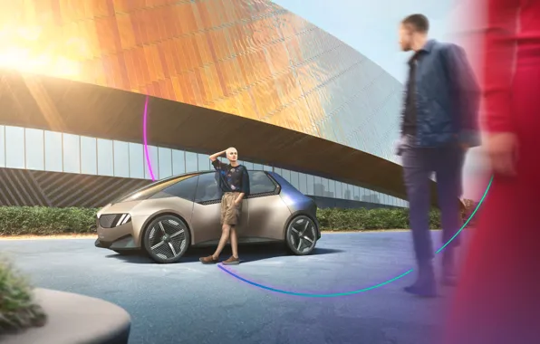 Concept, Girl, BMW, The concept, Guy, 2021, BMW i Vision Circular, Compact EV